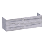 BRAUER EX Meuble sous vasque 160x45.5x50cm 4 tiroirs 2 espaces siphon poignée standard MFC Birch SW499342