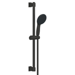 GROHE Vitalio Start 110 Ensemble de douche - 60cm - douchette ronde - 2 types de jet - flexible de douche lisse - noir mat SW1126516