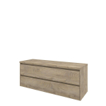 Proline top ensemble meuble 140x46x55.2cm meuble symétrique chêne brut et plaque de recouvrement chêne brut SW648876