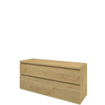 Proline Top badkamermeubelset - 140x46x63.2cm - wastafelblad - a symmetrisch - MFC Ideal oak SW657165