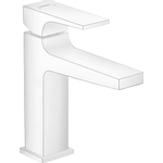 Hansgrohe Metropol 110 wastafelkraan - 18.4cm hoog - push open waste - voorsprong 13.5cm - mat wit SW297294