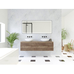 HR Matrix ensemble de meubles de salle de bain 3d 160cm 2 tiroirs sans poignée avec bande de poignée en couleur charleston avec dessus charleston SW857152