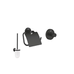 GROHE Essentials Toiletaccessoires - toiletrolhouder - met klep - toiletborstel - handdoekhaak - matte black SW1204279