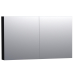 BRAUER Dual Spiegelkast - 120x70x15cm - 2 links- rechtsdraaiende spiegeldeur - MDF - mat zwart SW370058