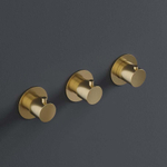 Hotbath Cobber afbouwdeel inbouw douche thermostaat met 2 stopkranen horizontale plaatsing geborsteld messing PVD SW229907