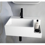 Ideavit SolidDual Lavabo à poser 50x36x15.5cm 1 trou de robinet 1 vasque Solid Surface Blanc mat SW383191