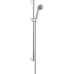 Hansgrohe Crometta 85 Unica ensemble barre de douche coulissante 65cm incluant douchette Crometta 85 Green chrome 0451036