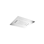 Hotbath Mate pomme de douche encastrée carrée 95x95cm avec éclairage LED nickel brossé SW61996