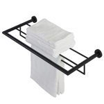 Geesa Nemox Porte-serviettes avec tablette 62,4 cm Noir SW494583