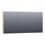 BRAUER Plain Spiegelkast - 140x70x15cm - 3 links- en rechtsdraaiende spiegeldeuren MFC - sahara SW393022