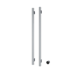 Hotbath &MORE Radiateur sèche-serviettes - 38x115cm - rond - 2 barres - vertical - avec interrupteur - chrome SW1245711