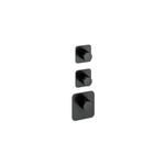 Hotbath Gal Afbouwdeel - voor Highflow Thermostaat - met 2 stopkranen - PVD - geborsteld gunmetal (antraciet) SW656286