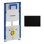 Geberit Duofix Element - UP320 - QeramiQ metal bedieningsplaat - wand - 112cm - rechthoekige knoppen - metaal - mat zwart SW976100