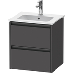 Duravit ketho.2 meuble sous-vasque 51x42x54.9cm pour 1 lavabo aggloméré graphite mat SW772996