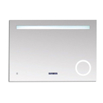 Meilleur Design Miroir Linet incl. horloge & grossissement L80 x H70cm SW280472