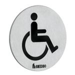 Smedbo bb pictogramme handicapé auto-adhésif chrome brossé SW20016