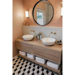 HR badmeubelen Momentum Meuble sous-lavabo - 160x45x35cm - 2 tiroirs - sans poignées - push to open - chêne gris SW450735