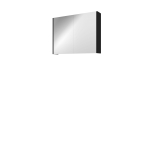 Proline spiegelkast xcellent avec doubles portes en miroir, 2 portes 80x14x60cm noir mat SW350472