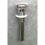 Ideavit Clapet de vidage pop-up plat avec trop-plein solid surface chrome blanc SW86603