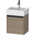 Duravit Ketho.2 Wastafelonderbouwkast - met 1 deur - 43.4x33.8x44cm links - met greep antraciet - eiken terra mat SW773040