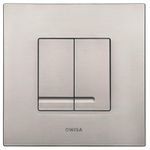 Wisa XS Bedieningspaneel - vierkant - 16x16x1 - dualflush - kunststof - geborsteld nikkel SW1447013