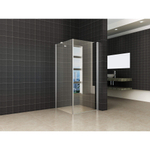 Wiesbaden Salone Cabine - met 1 draaideur - 90x90x200cm - 8mm - nano helder glas - chroom SW10424
