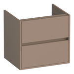 BRAUER Adore meuble sous-lavabo - 60x46x55cm - 2 tiroirs à fermeture douce - sans poignées - 1 découpe pour siphon - moka mat SW1204157