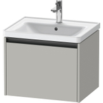 Duravit Ketho 2 meuble sous-lavabo avec 1 tiroir 58.4x45.5x44cm avec poignée gris béton mat anthracite SW772658