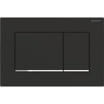 Geberit Sigma20 plaque de commande - chasse à 2 touches - carré - chrome noir mat SW242685