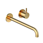 Hotbath Cobber partie visible pour mitigeur de lavabo encastré et bec de 25 cm laiton poli PVD SW229725