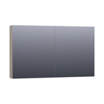 BRAUER Impress Deluxe spiegelkast – 119x70x15 cm – directe LED – Taupe mat SW371762