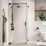 Sealskin Pure Porte de douche - 90x200cm - pour cabine de douche - verre transparent - 8mm - couche anticalcaire - gunmetal SW1079870