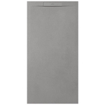 Zenon Essenza West Douchebak - 100x80cm - antislip - antibacterieel - mineraalmarmer - rechthoek - Ego pearl (grijs) SW1182600