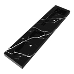 BRAUER Coral wastafel - 200x46x10cm - 2 wasbakken - 2 kraangaten - composiet - marmerlook - Nero Marquina SW721054