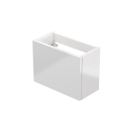 INK Versus Meuble sous-lavabo pour lave-mains - 36x18x27cm - 1 porte - ouvrant à gauche et à droite - sans poignée - MDF laqué blanc haute brillance SW157974