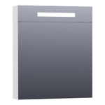 BRAUER Promise Deluxe Armoire toilette 80x70x15cm avec 2 portes et éclairage LED Blanc mat SW84357