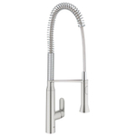 GROHE K7 Keukenkraan - hoog - 2 straalsoorten - met profesionele handdouche - supersteel geborsteld 0437605