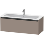 Duravit Ketho.2 Wastafelonderbouwkast - met 1 lade - voor enkele wastafel - 121x48x44cm - met greep antraciet - basalt mat SW772679