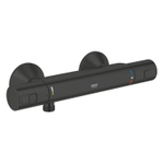 Grohe Precision Start Douchekraan - thermostatisch - zonder omstel - koppelingen - HOH=15cm - matte black (mat zwart) SW924682