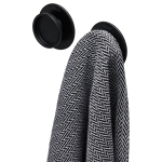 Tiger Tess Handdoekhaak - rond - 2 stuks - zelfklevend - zwart SW877673