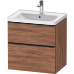 Duravit D-neo Meuble sous vasque 63.4x45.2x62.5cm 2 tiroirs Noyer mat SW640767