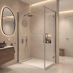 Fortifura Galeria Douchecabine - 70x180x200cm - profiel veiligheidsglas - antikalk - chroom SW1446155