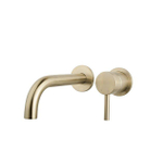 Wiesbaden Caral 2.0 wastafelkraan - inbouw - zonder waste - geborsteld messing (goud) SW373430