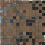 Douglas & jones metal mosaic tile 30x30cm 9.5mm frost proof rectified corten matt SW361673