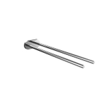 Emco Round Handdoekhouder - 40cm - dubbel - niet draaibaar - chroom SW471481