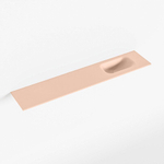 Mondiaz EDEN Lavabo pour WC - 110x23x0.9cm - vasque à droite - sans trous de robinet - pour meuble WC - Solid surface - Rosee SW1025873