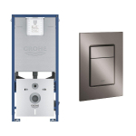 Grohe Rapid SLX Inbouwreservoir - met 3-in-1 set frame - inclusief Skate Cosmopolitan bedieningsplaat - hard graphite (antraciet) SW536053