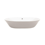 Crosswater Navarre lavabo à poser rond 59x42x14cm avec trou de trop-plein en porcelaine blanche SW487169