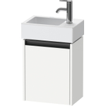 Duravit Ketho.2 Wastafelonderbouwkast - met 1 deur - 36.4x23.8x44cm links - met greep antraciet - wit mat SW772883