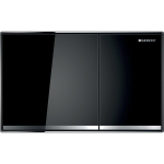 Geberit Sigma60 bedieningsplaat - 2-toets spoeling - vierkant - glas zwat - glans zwart SW63531